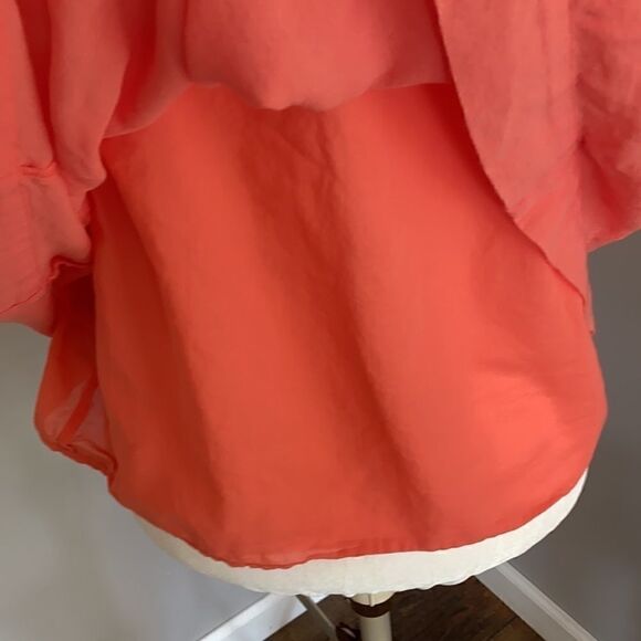 J Brand | Glowing Blossom Coral Flowy Tank | L - Picture 5 of 6